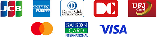 JCB/AMERICAN EXPRESS/Diners Club/DC/UFJ/Mastercard/SAISON CARD/VISA